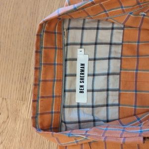Ben Sherman LS Shirt, Size Small, Orange